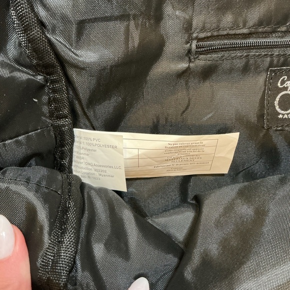 Captain Owen’s OMG Accessories Shark Mouth Print Backpack – Black Faux Leather - Picture 6 of 6